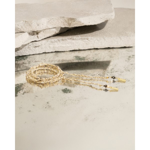 Marie Laure Chamorel ilgas sidabro kaklo papuošalas 